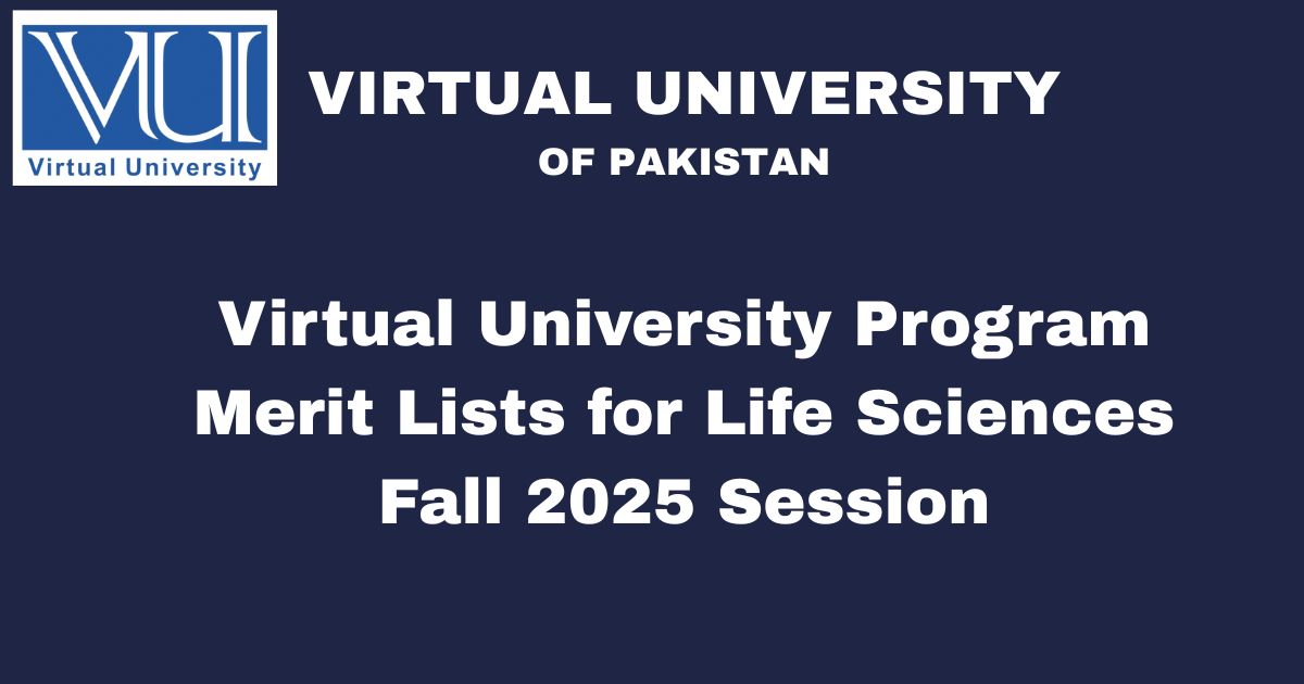 VU merit list fall admission 2025
