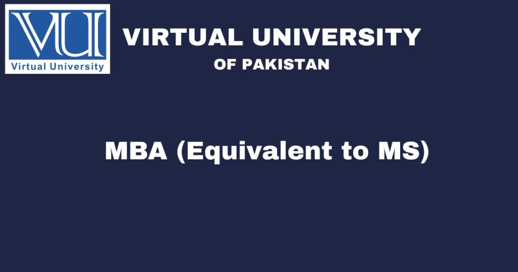 MBA (Equivalent to MS)